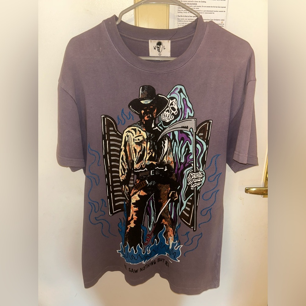 Cowboy Graphic Tee in Purple